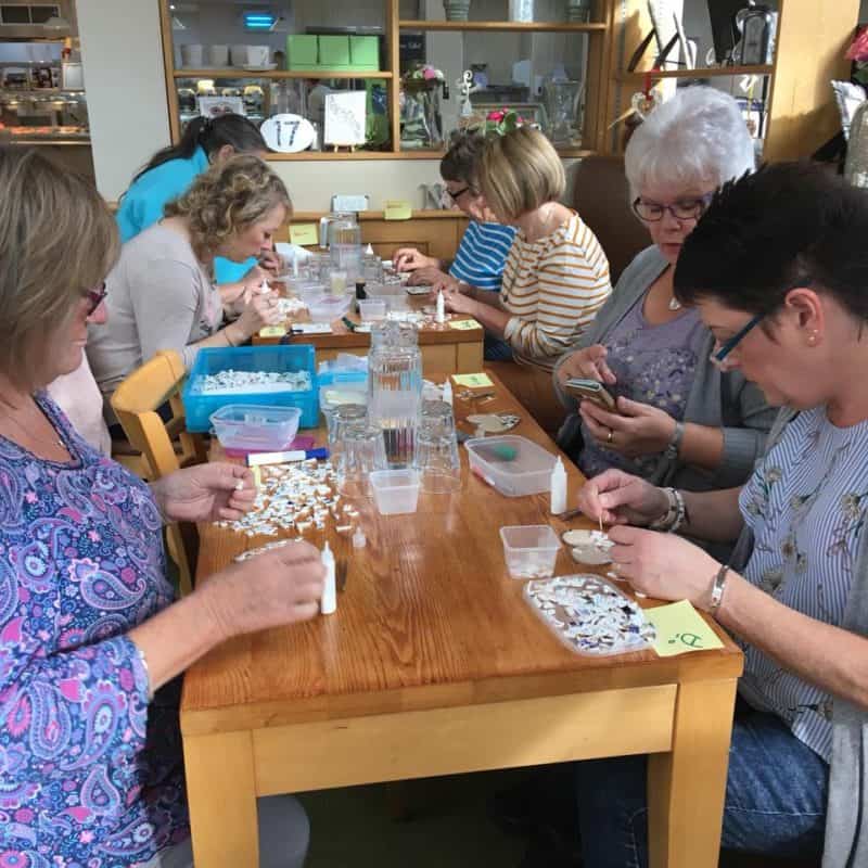 Blue Jelly Moon China Mosaic Taster Workshop Ladies 6