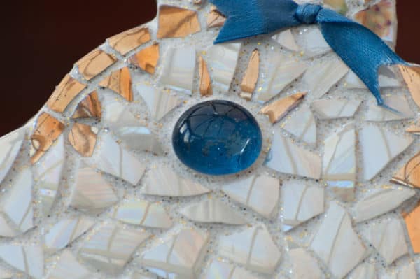 Blue-Eyed Unicorn China Mosaic Detail 2