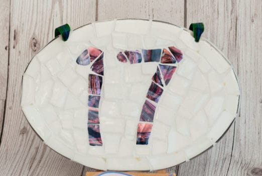 China Mosaic Oval House Number