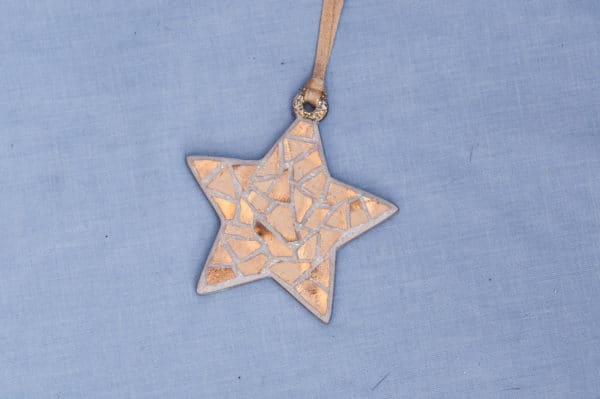 China Mosaic Gold Star Ornament 2