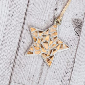 China Mosaic Gold Star Ornament