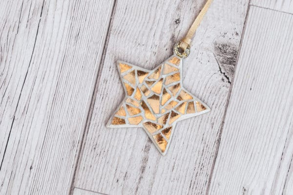 China Mosaic Gold Star Ornament