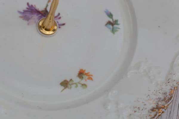 Pretty Single Tier China Cake Stand Detail