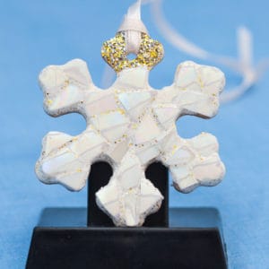 China Mosaic Pearl Snowflake Ornament 3