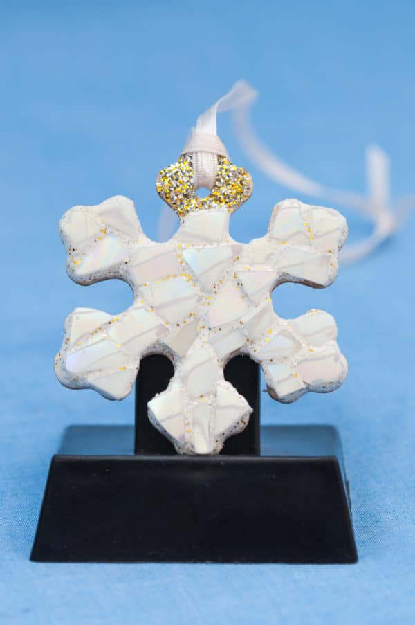 China Mosaic Pearl Snowflake Ornament 3