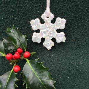 China Mosaic Pearl Snowflake Ornament 5
