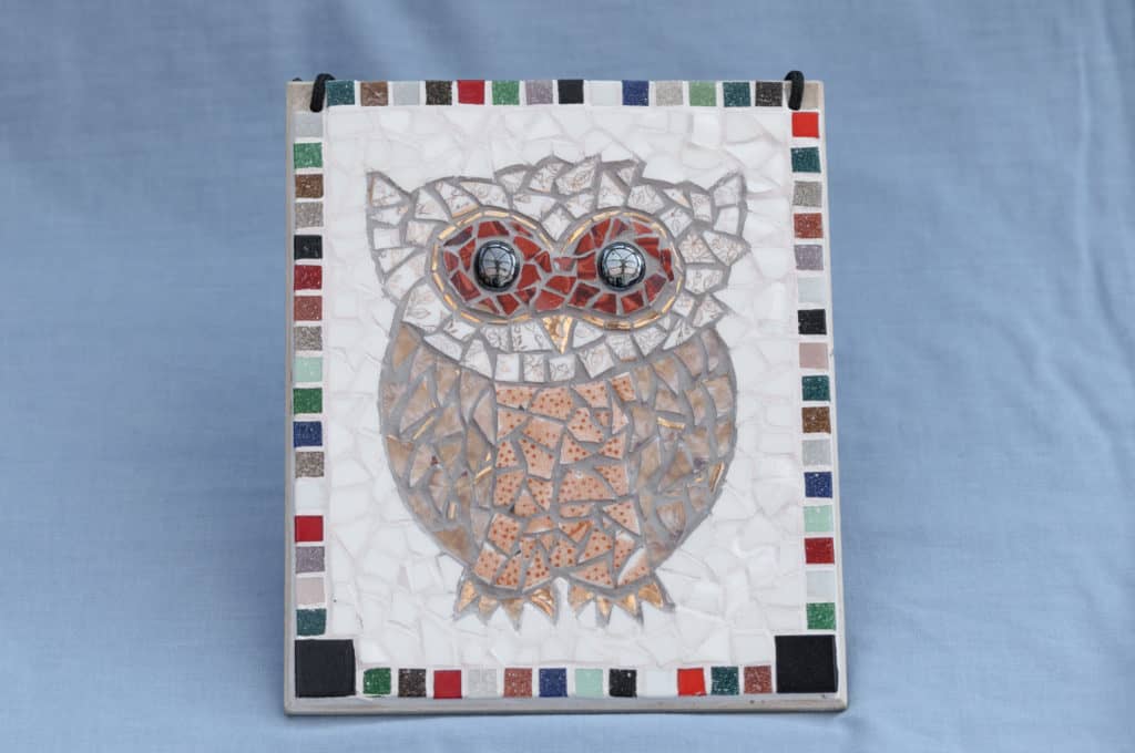 China Mosaic Owl Plaque