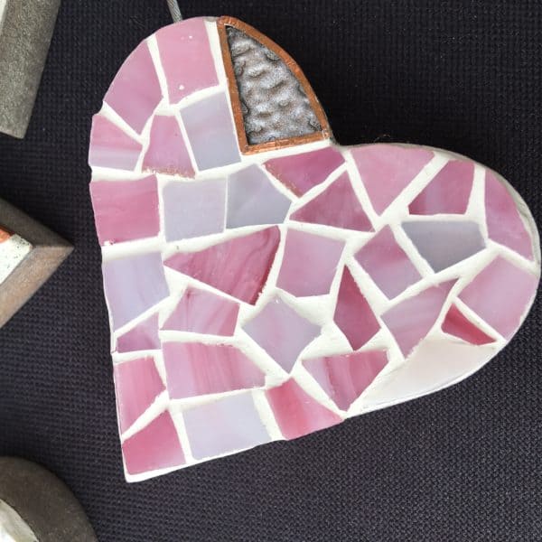 Pink Glass Mosaic Photo Clip